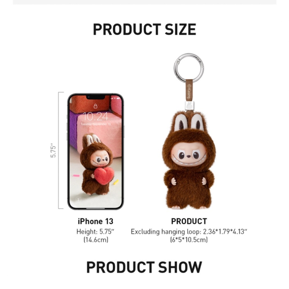 POP MART Vinyl Plush Pendant, Pin for Love Labubu, M - Picture 6 of 6